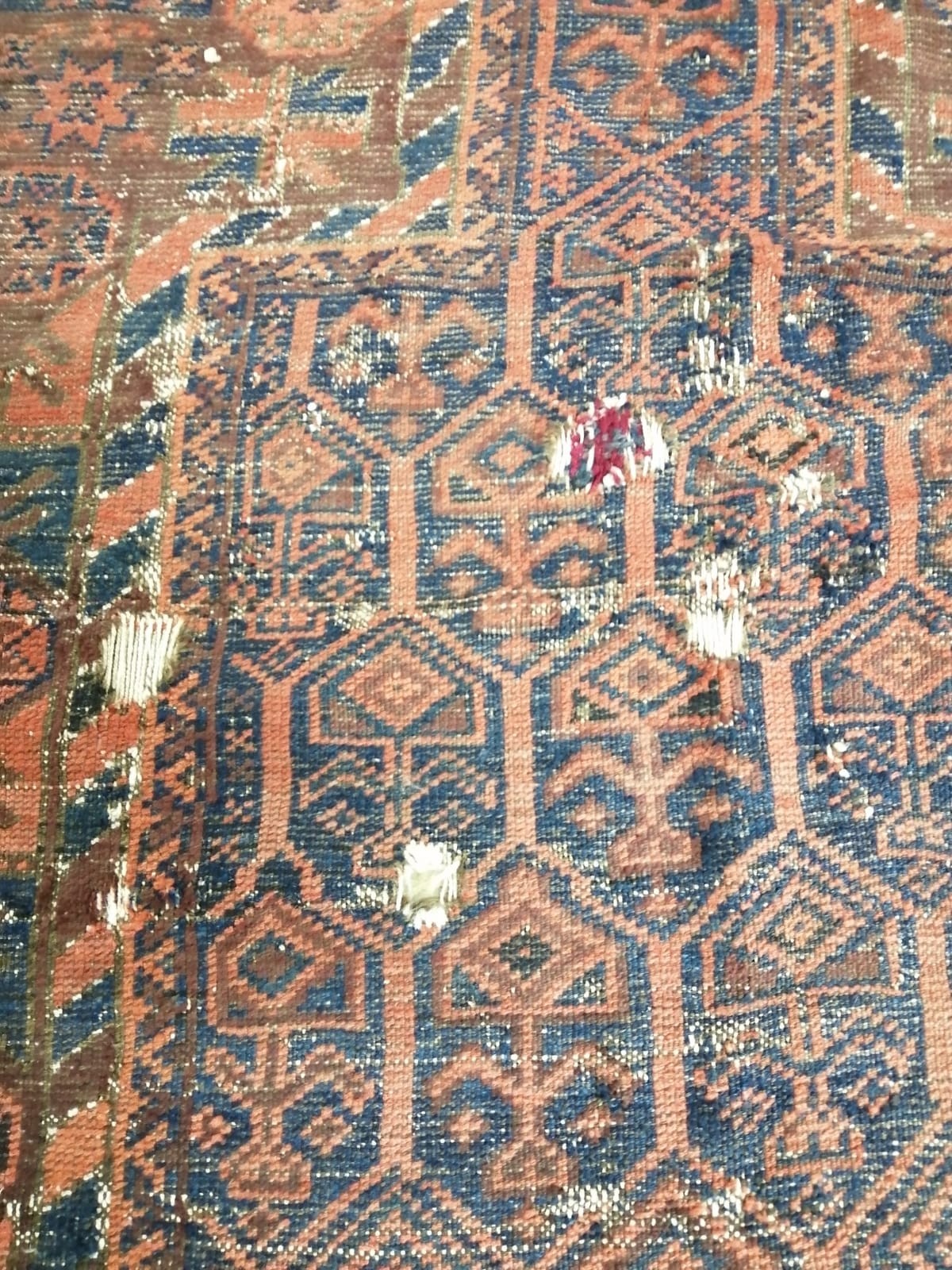 Three small North West Persian rugs (worn), largest 205 x 122cm